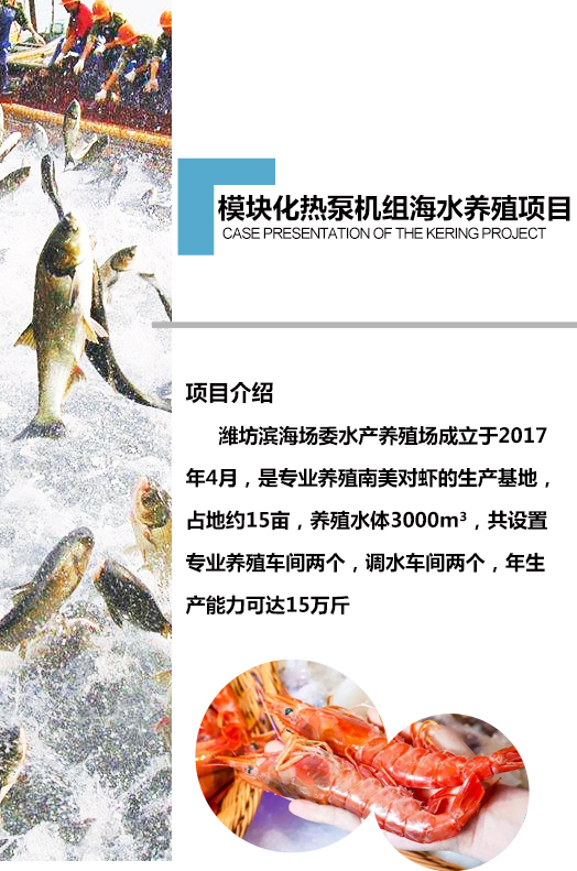[案例展示]模塊化熱泵機組海水養殖項目